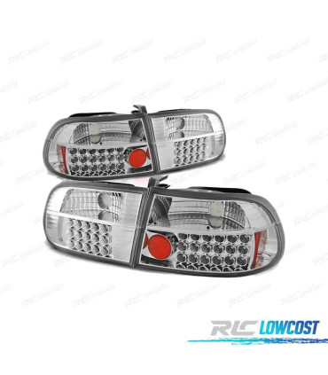 PILOTOS LED PARA HONDA CIVIC 91-95 3D CROMADO LED