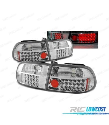 PILOTOS LED PARA HONDA CIVIC 91-95 3D CROMADO LED
