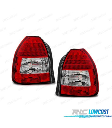 PILOTOS LED HONDA CIVIC 3P 95-01 ROJO CRISTAL