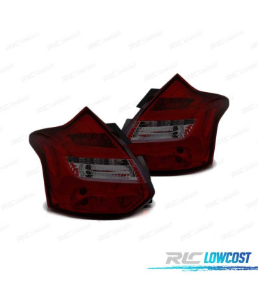 PILOTOS ROJOS FORD FOCUS 3 HATCHBACK 11-14 AHUMADO INTERMITENTE LED DINAMICO