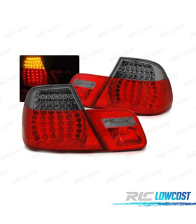 PILOTOS BMW E46 COUPE 99-03 LED CON INTERMITENTE DINAMICO ROJO AHUMADO LOOK M3