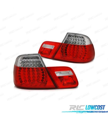 PILOTOS BMW E46 COUPE 99-03 LED INTERMITENTE DINAMICO ROJO CLARO LOOK M3