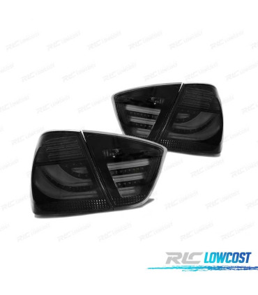 PILOTOS LED BMW E90 05-08 AHUMADO NEGRO LED BAR