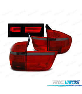 PILOTOS LED BMW X5 E70 07-10 ROJO AHUMADO LED