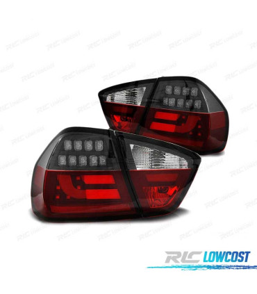 PILOTOS LED PARA BMW E90 05-08 ROJO BLANCO NEGRO LED BAR