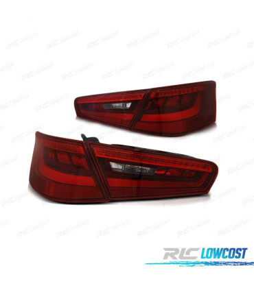PILOTOS LED BAR AUDI A3 8V 3P 12-16 ROJO AHUMADO