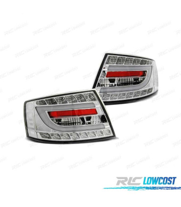PILOTOS LED AUDI A6 C6 SEDAN 04-08 CROMADO LED 6PIN