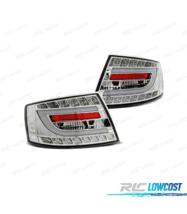 PILOTOS LED AUDI A6 C6 SEDAN 04-08 CROMADO LED 6PIN