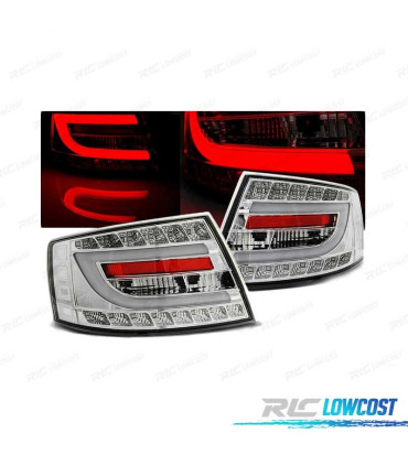 PILOTOS LED AUDI A6 C6 SEDAN 04-08 CROMADO LED 6PIN