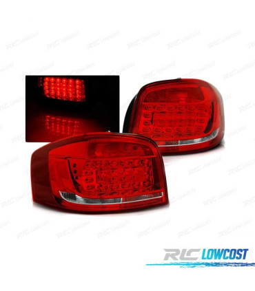 PILOTOS LED AUDI A3 8P 08-12 ROJO CLARO