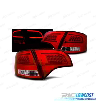 PILOTOS LED PARA AUDI A4 B7 04-08 AVANT ROJO BLANCO LED BAR