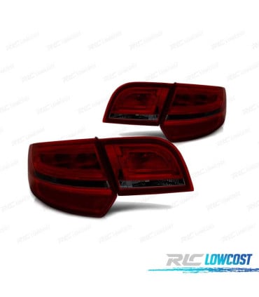 PILOTOS LED AUDI A3 8P SPORTBACK 04-08 ROJO AHUMADO