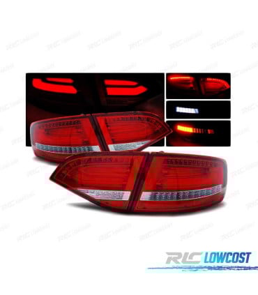 PILOTOS LED AUDI A4 B8 08-11 AVANT ROJO BLANCO LED