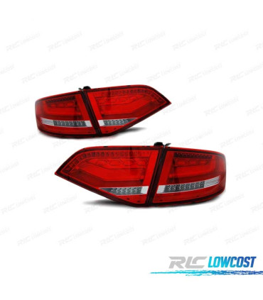 PILOTOS LED AUDI A4 B8 08-11 SEDAN ROJO BLANCO LED