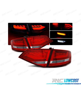 PILOTOS LED AUDI A4 B8 08-11 SEDAN ROJO BLANCO LED