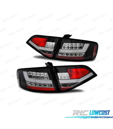 PILOTOS LED AUDI A4 B8 SEDAN 08-11 BAR NEGROS