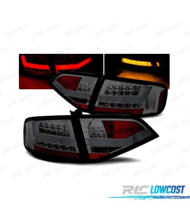 PILOTOS LED AUDI A4 B8 SEDAN 08-11 BAR AHUMADOS