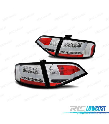 PILOTOS LED AUDI A4 B8 08-11 SEDAN CROMADO LED
