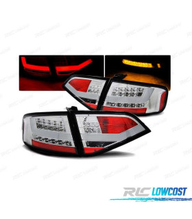 PILOTOS LED AUDI A4 B8 08-11 SEDAN CROMADO LED