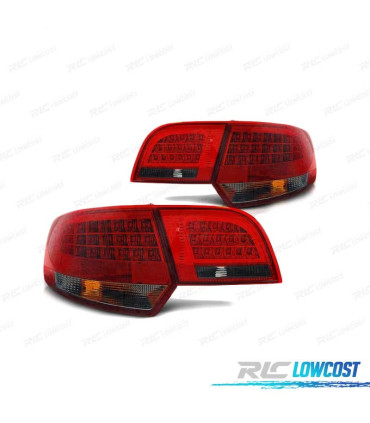 PILOTOS LED AUDI A3 8P 04-08 SPORTBACK ROJO AHUMADO LED
