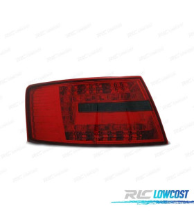 PILOTOS LED AUDI A6 C6 SEDAN 04-08 ROJO AHUMADO LED