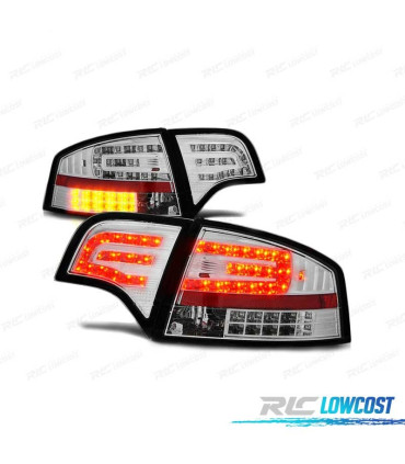 PILOTOS LED AUDI A4 B7 04-08 SEDAN CROMADO LED