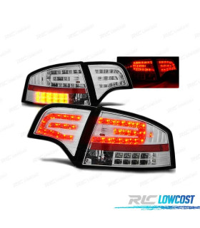 PILOTOS LED AUDI A4 B7 04-08 SEDAN CROMADO LED