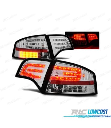 PILOTOS LED AUDI A4 B7 04-08 SEDAN CROMADO LED