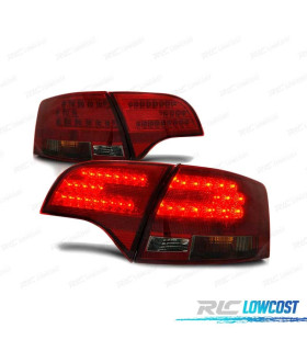 PILOTOS LED AUDI A4 B7 04-08 AVANT ROJO AHUMADO LED