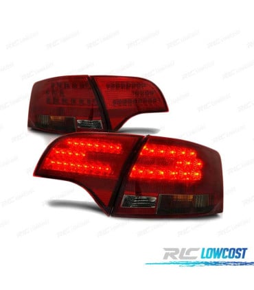 PILOTOS LED AUDI A4 B7 04-08 AVANT ROJO AHUMADO LED