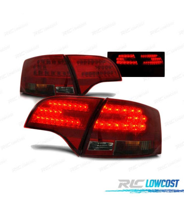 PILOTOS LED AUDI A4 B7 04-08 AVANT ROJO AHUMADO LED