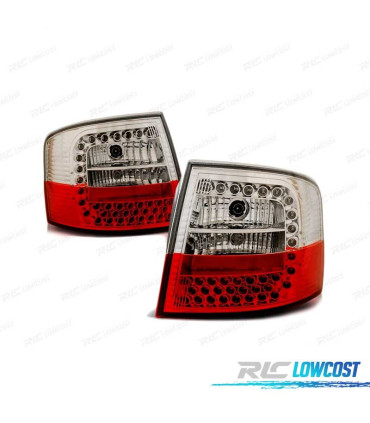 PILOTOS AUDI A6 AVANT 97-04 LED ROJO CRISTAL