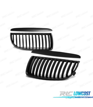 PARRILLAS BMW E90 E91 03-08 LOOK M PERFORMANCE NEGRO BRILLO + PESTAÑAS