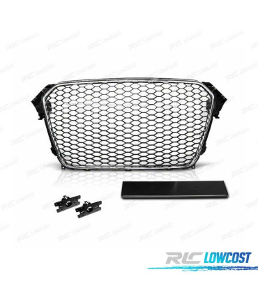 PARRILLA AUDI A4 B8 11-15 CROMO NEGRO LOOK RS