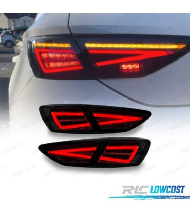 PILOTOS SEAT LEON 3 5F 12-20 DINÁMICO LED NEGRO OEM HALOGENO