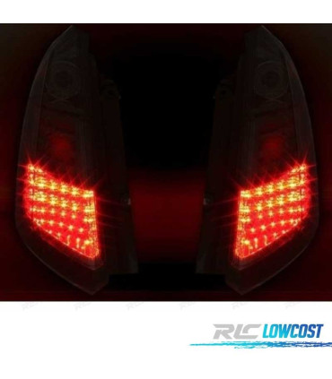 PILOTOS FIAT GRANDE PUNTO 05-09 LED FONDO CROMO AHUMADO