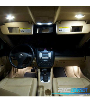 KIT 12 BOMBILLAS LED INTERIOR PARA VOLKSWAGEN VW JETTA 5 MK5 05-10