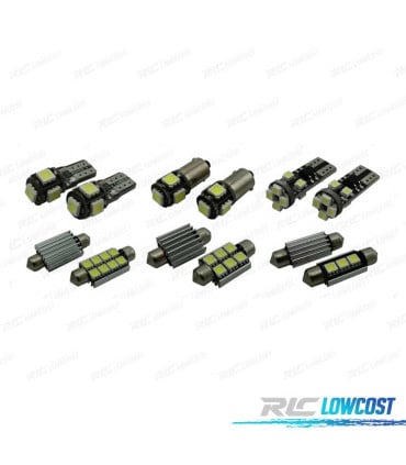KIT 19 BOMBILLAS LED INTERIOR PARA VOLKSWAGEN VW RABBIT GTI GOLF 5 MK5 L 06-09