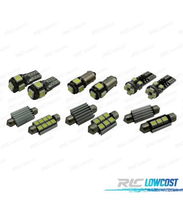 KIT 12 BOMBILLAS LED INTERIOR PARA MINI COOPER R56 07-10