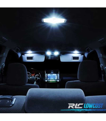 KIT 7 BOMBILLAS LED INTERIOR PARA FIAT 500 07-16 SOLO EASY LOUNGE POP SPORT TREKKING TURBO