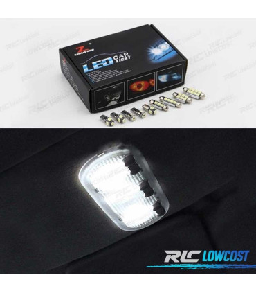 KIT 9 BOMBILLAS LED INTERIOR PARA RENAULT KANGOO 2 II MK2 08-18