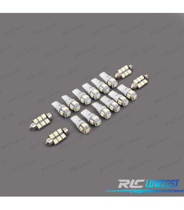 KIT 19 BOMBILLAS LED INTERIOR PARA AUDI A6 ALLROAD QUATTRO 4GH 4GJ 2012 +