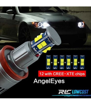 KIT BOMBILLAS OJOS ANGEL LED 120W PARA BMW E90 E92 X5 E71 X6 E82 E60 E70 2007 2011