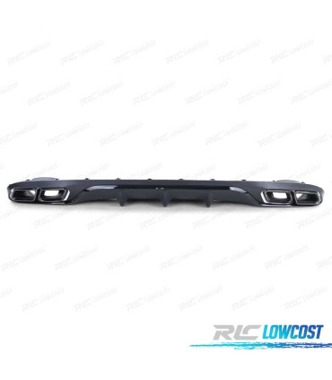 DIFUSOR MERCEDES C238 17-19 AMG LOOK E63 NEGRO + COLAS ESCAPE NEGRO BRILLO