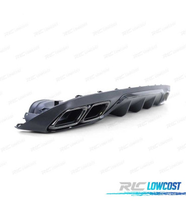 DIFUSOR MERCEDES C238 17-19 AMG LOOK E63 NEGRO + COLAS ESCAPE NEGRO BRILLO