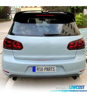 ALERON SPOILER VOLKSWAGEN VW GOLF 6 GTI 08-12 LOOK OETTINGER NEGRO BRILLO