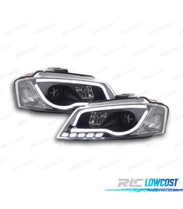 FAROS AUDI A3 8P 08-12 LUZ DIURNA TUBE LIGHT FONDO NEGRO
