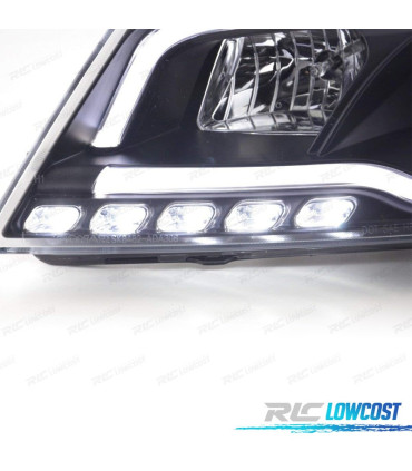 FAROS AUDI A3 8P 08-12 LUZ DIURNA TUBE LIGHT FONDO NEGRO