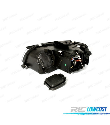 FAROS AUDI A3 8P 03-08 FONDO CROMO LUZ DIURNA LED