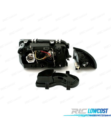 FAROS AUDI A3 8L 96-00 OJOS ANGEL FONDO NEGRO H7